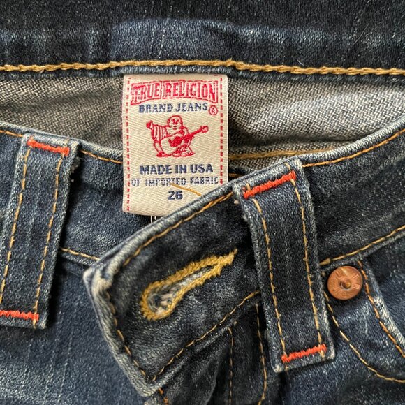 True Religion Vintage Y2K Joey Flared Jeans Medium Wash Blue 26 - Picture 4 of 7